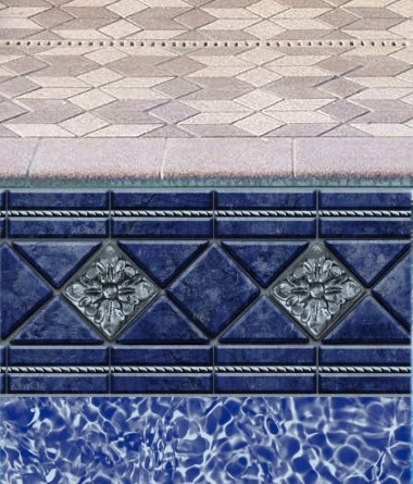 Valencia on Bahama Pale Blue Liner in Inground Pool