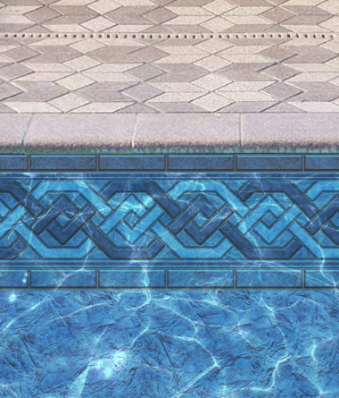 Brenton Braid Combo Liner in Inground Pool