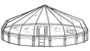 Above ground sun dome illustration