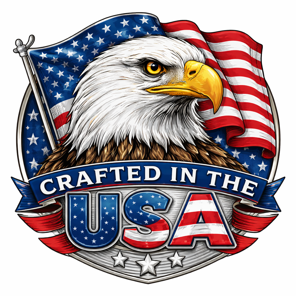 American flag for USA craftsmanship